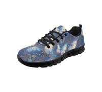 Kuiaobaty Scarpe da ginnastica da donna, leggere, da infermiera, da lavoro, animali, fiori, motivo mimetico, scarpe da ginnastica da donna, Acquerello Blu Morpho Farfalla, 44.5 EU