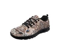 Kuiaobaty Scarpe da ginnastica da uomo antiscivolo, casual, color art, traspiranti, con memory foam, Gufo, 43.5 EU