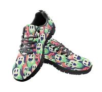 Kuiaobaty Scarpe da ginnastica traspiranti da donna, casual, da lavoro, Van Gogh Art, farfalla, stampa leopardata, scarpe da ginnastica per camminata, palestra, fitness, Fantasmi colorati, 37 EU