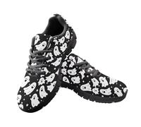 Kuiaobaty Scarpe da passeggio comode natalizie rosa leggere traspiranti scarpe da donna tribali da donna atletica, Stelle fantasmi carini, 44.5 EU