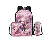 Kuiaobaty Set di zaini con motivo floreale, per adolescenti, lupo, bradipo, zaino leggero per la scuola, borsa per il pranzo, astuccio portamatite, portabottiglie, Koala Cheery Blossom