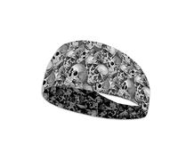 Kuiaobaty Teschi da corsa Fasce da donna, fascia elastica per capelli da uomo, fascia elastica per turbante elasticizzata, stile gotico