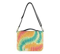 Kuiaobaty Tie-Dye Art Bible Cover Case Bibbia Bag con segnalibro, colorata a righe a spirale grande capacità Custodia per il trasporto della Bibbia con scomparti per penne