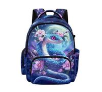 Kuiaobaty Zaino per bambini per ragazze, leggero, a pressione ridotta, borsa per la scuola estetica per la scuola elementare e media, Serpente Mistico, L, Casual