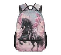 Kuiaobaty Zaino per bambini per ragazzi e ragazze 43,2 cm resistente borsa per libri con scomparto principale grande Schoobag per la scuola media, Boho Dreamcatcher Cavallo, L, Casual