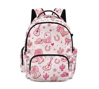 Kuiaobaty Zaino scolastico per bambini, robusto, con cerniera, leggero, a pressione ridotta, per la scuola elementare e media, Cowgirl occidentale, L, Casual