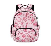 Kuiaobaty Zaino scolastico per bambini, robusto, con cerniera, leggero, a pressione ridotta, per la scuola elementare e media, Cowgirl Rosa, L, Casual