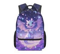 Kuiaobaty Zaino scolastico per ragazze, 43 cm, resistente, estetico, a pressione ridotta, per la scuola dei bambini, Drago cielo stellato a, L, Casual