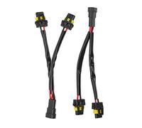 KUIDAMOS 9005 9006 Cavi Sdoppiatori per Fari Maschio Femmina Cablaggio Durevole per Presa LED per Camion, 2 Pezzi