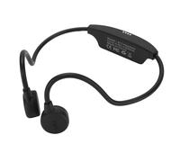 KUIDAMOS Auricolari Wireless a Conduzione Ossea Bluetooth 5.3 Sicurezza Migliorata, Lunga Durata della Batteria per L'allenamento e la Corsa (Grigio) (Nera)