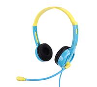 KUIDAMOS Cuffie per Bambini Limite Volume Regolabile con Cancellazione del Rumore per L'apprendimento Online della Musica Home Office 3,5 Mm (Blu)