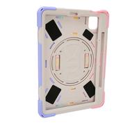 KUIDAMOS Custodia per Tablet Custodia Antiurto Elegante per Visione Multi-angolo per Mi Pad 5 5 Pro Supporto Regolabile a 360 Gradi Protezione per PC in Silicone (Rosa abbagliante)
