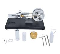 KUIDAMOS Kit Motore Stirling Giocattolo Meccanico Durevole per L'apprendimento della Fisica e Presentazioni in Classe Lega di Alluminio 18x9x8 Cm