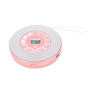 KUIDAMOS Lettore CD Ricaricabile con Altoparlante e Funzione Anti-skip per Auto e Uso Esterno (Rosa)