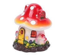 KUIDAMOS Mushroom House Statua da Cortile in Resina Decorazione in Miniatura Figurina da Fiaba per Appassionati di Giardino e Terrario 3,35 Pollici