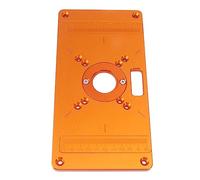 KUIDAMOS Piastra per Inserti da Tavolo per Fresatrici in Lega di Alluminio Resistente per la Lavorazione del Legno 23,5x12 Cm con 15 Accessori