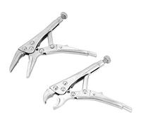 KUIDAMOS Pinze di Bloccaggio a Ganascia Dritta con Bocca a Terra Durevole Set di Pinze di Bloccaggio a Ganascia Dritta per Lavori Meccanici Acciaio Ad Alto Tenore di Carbonio 2 Pezzi per Garage di