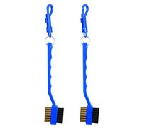 KUIDAMOS Pulitore per Mazze da Spazzole a Doppia Setola Pulizia Efficace delle Scanalature e dei Chiodi delle Mazze per Gli Appassionati di, 2 Spazzole Blu e Rosse per da per la Manutenzione in