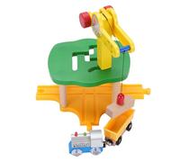 KUIDAMOS Set di Giocattoli per Gru a Torre in Legno Set di Binari Ferroviari Durevoli per Bambini, Accessori di Espansione Sicuri per il Gioco Sui Binari del Treno