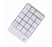 KUIDAMOS Tastierino Numerico USB Wireless Mini Tastiera Digitale Compatta a 18 Tasti per Utenti di PC Portatili e Notebook Entro un Raggio di 33 Piedi (Bianco)