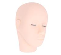 KUIDAMOS Testa di Manichino per Ciglia con Design Realistico in Morbido Silicone Pratica Completa di Formazione Sulla Bellezza per Truccatori e Tecnici, 9,37x5,71x4,8 Pollici