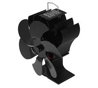 KUIDAMOS Ventilatore per Stufa Alimentato a Calore con Resistenza alle Alte Temperature a 6 Pale con Avvio Automatico per Stufa a Legna Diametro 6,0 Pollici Funzionamento Silenzioso per Lega di