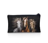 KUIFORTI Astuccio scolastico per bambini e ragazzi, grazioso astuccio per penne, grande astuccio per cancelleria, Cavallo Animale Marrone, Taglia unica, Organizer per borse