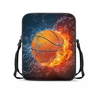 KUIFORTI Borse a tracolla per bambini bambini a tracolla mini borsa da viaggio borsa a tracolla borsa a tracolla per telefono cellulare, Pallone da basket, Taglia unica