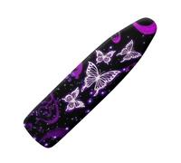 KUIFORTI Copriasse da stiro con imbottitura, motivo farfalla viola, per donne e ragazze, copertura antipolvere e cuscinetto extra largo, tovaglia di ricambio con bordo elastico