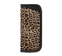 KUIFORTI Custodia per occhiali da donna e ragazza, borsa per occhiali da lettura, custodia morbida per occhiali da sole, Stampa leopardata, L