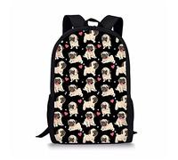 KUIFORTI Zaino da scuola per bambini da 43,2 cm, zaino da viaggio casual per ragazzi e ragazze, grande capacità, Cane carlino adorabile, Taglia Unica