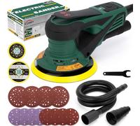 KUIMIT Levigatrice Orbitale Random, Potenza Senza Spazzole da 350W con Plateau Duali da 125/150mm, Velocità Variabile 4000-10.000 RPM, Bestia Senza Polvere per Lavori su Legno, Pavimenti, Auto