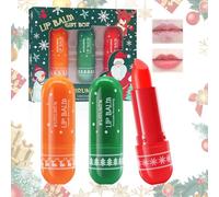 KUIRUNRX 3 Pièce Christmas lipstick, Impermeabile Cura Delle Labbra, Per la Cura Delle Labbra Secche, Olio per Labbra Luminose per Donne e Giovani Ragazze
