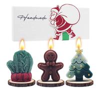 KUIRUNRX® Candele Profumate Natalizie, 3 pezzi Candele Profumate Regalo Set per Caminetto e Tavolo per Feste Natalizie, Vigilia di Natale e Regali