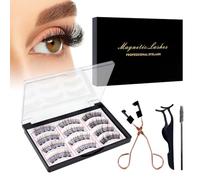 KUIRUNRX® Ciglia magnetiche, Kit Estensione Ciglia, Utilizzato Per Espandere Le Ciglia, Ciglia Finte Cluster, Individuale Lashes Kit Per Principiante A Casa