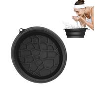KUIRUNRX® Ciotola del viso per Ghiaccio, Ciotola di Tuffo in Silicone Pieghevole con foro Sospeso, Bacino Portatile a Raffreddamento Rapido per Lenire la Pelle, Nero