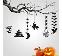 KUIRUNRX® Decorazioni di Halloween, 6pcs Halloween Decorazioni Fantasma, Fantasma da Appendere per Esterni, Halloween, Feste, Halloween, Decorazione per Interni