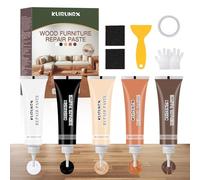 KUIRUNRX Kit Riparazione Mobili in Legno, 5 Pezzi Kit Riparazione Stucco per Legno, Per Legno, Riparare Eventuali Graffi, Crepe, Fori per Pavimenti, Tavoli, Armadietti Kit Riparazione in Laminato