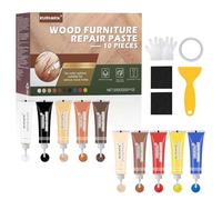KUIRUNRX® Kit Riparazione Mobili in Legno, Riparazione Stucco per Legno, Per Legno, Riparare Eventuali Graffi, Crepe, Fori per Pavimenti, Tavoli, Armadietti Kit Riparazione in Laminato (10 colori)
