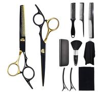 KUIRUNRX® Set di Forbici Capelli, 6,7" Forbici Professionali da Parrucchiere in Acciaio Inox, Forbici per Sfoltire i Capelli Accessori per Parrucchiere, per Famiglie, Saloni, Donne, Uomini e Bambini