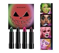 KUIRUNRX® Set di rossetti per Halloween, Bastone per gli occhi, rossetto ombretto corpo pittura del viso colori cremoso bastoncini per calcio, baseball, softball e trucco per feste di Halloween
