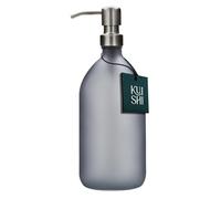 Kuishi Grey Matte Amber 1000ml Dispenser di sapone in di vetro con pompa in acciaio inossidabile argento, ecologico, strumento di decorazione