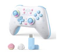 Kuitmor Controller Pro Blue per Switch, Gamepad Wireless Carino con Effetto Hall Anti-drifting per Switch 2/Switch/OLED/Lite, PC/Steam, Android, iOS, Bluetooth (Con Ricevitore)