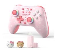 Kuitmor Controller Pro Hello Kitty per Switch, Gamepad Wireless Anti-drifting con Effetto Hall, Carino, per Switch 2/Switch/OLED/Lite, PC/Steam, Android, iOS (con Ricevitore 2.4G)