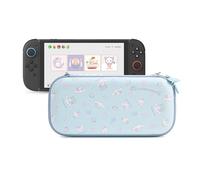 Kuitmor Custodia da Trasporto Compatibile con Switch 2 (2025) da 7.9 Pollici, Custodia da Viaggio Compatta e Rigida con 10 Slot per Schede di Gioco, per Console Switch 2 e Accessori, Candy Party (Blu)