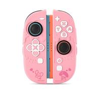 Kuitmor Custodia protettiva compatibile con Switch 2 Joy-Con (modello 2025), in morbido silicone, antigraffio, antiscivolo, antiurto (rosa)