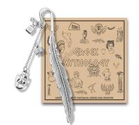 KUIYAI BookSmileUK - Segnalibro con ciondoli a forma di musa greca, ideale come regalo per amanti dei libri, musa della commedia, dea del teatro greco