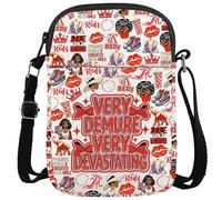 KUIYAI Borsa a tracolla con cerniera e cerniera ispirata alla sorellanza greca, merchandising Redz (molto discreta