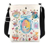 KUIYAI Borsa a tracolla ispirata al film in stile cartone animato, per fan della principessa, idea regalo (fiocco e principessa)