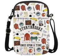 KUIYAI Borsa messenger ispirata alla TV, ispirata alla TV, per i fan (libro di fiabe) con scritta "Welcome to Storybrooke"